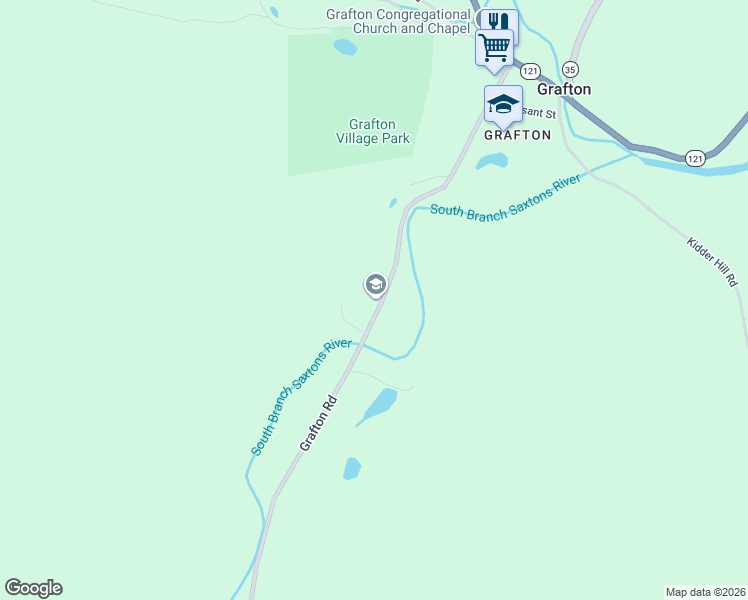 map of restaurants, bars, coffee shops, grocery stores, and more near 628 Townshend Road in Grafton