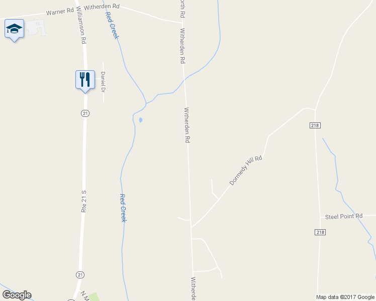 map of restaurants, bars, coffee shops, grocery stores, and more near 4427 Witherden Road in Marion