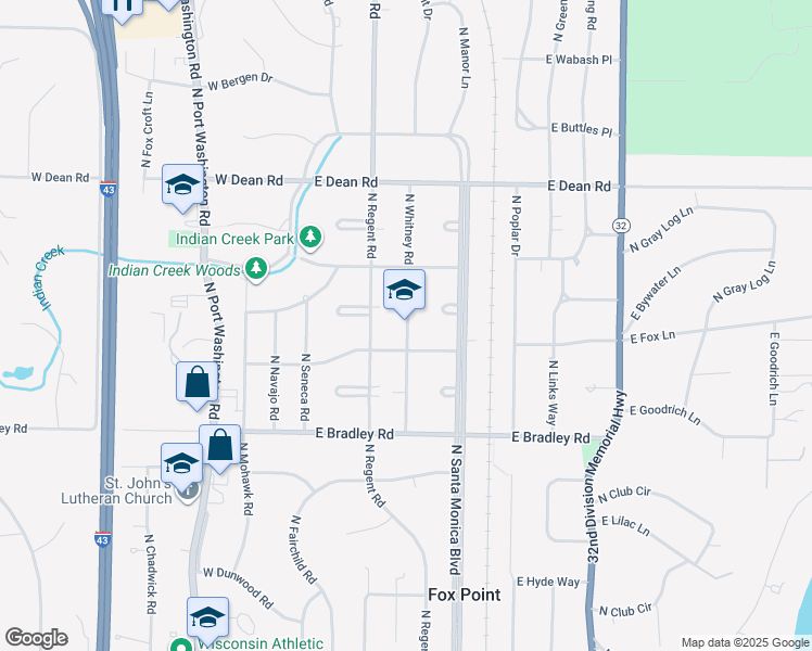 map of restaurants, bars, coffee shops, grocery stores, and more near in Bayside