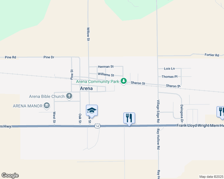 map of restaurants, bars, coffee shops, grocery stores, and more near 322 South Street in Arena