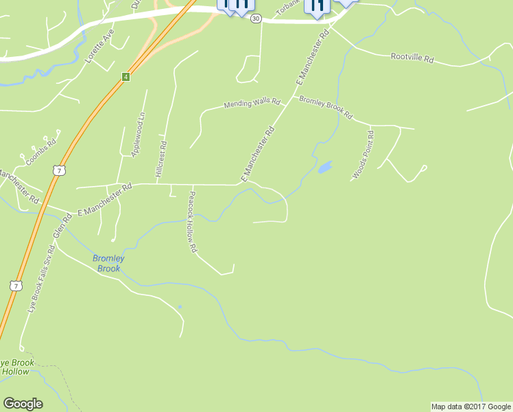 map of restaurants, bars, coffee shops, grocery stores, and more near 1182 East Manchester Road in Bennington County