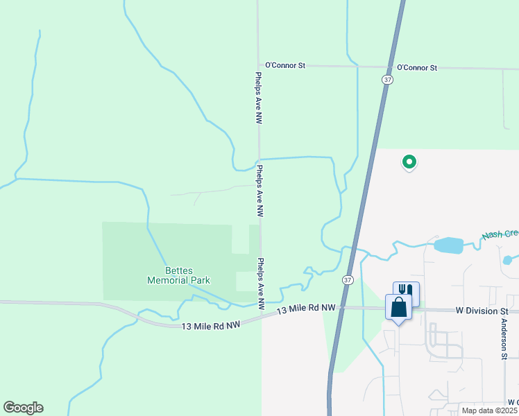 map of restaurants, bars, coffee shops, grocery stores, and more near 11087 Phelps Avenue Northwest in Sparta