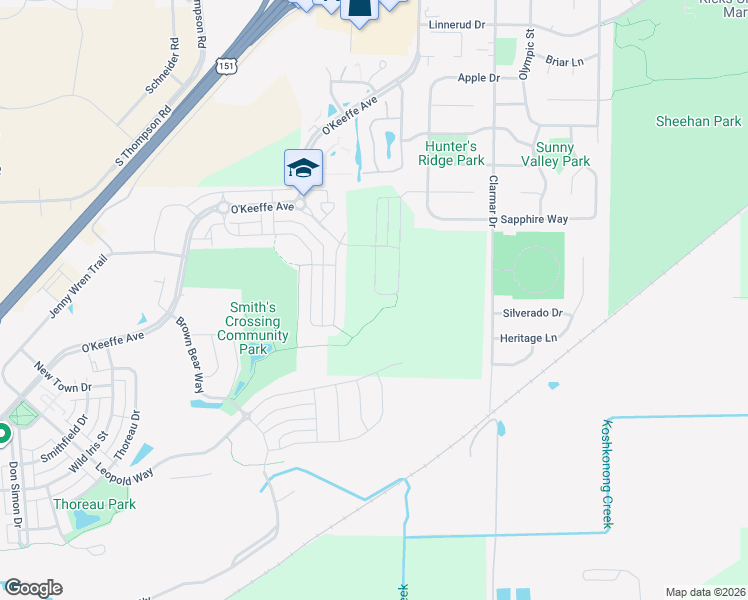 map of restaurants, bars, coffee shops, grocery stores, and more near 1783 Sapphire Way in Sun Prairie