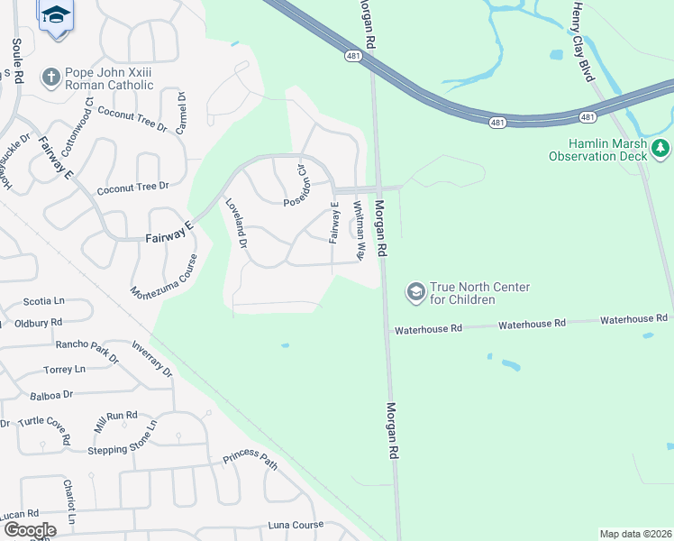 map of restaurants, bars, coffee shops, grocery stores, and more near 8170 Whitman Way in Liverpool