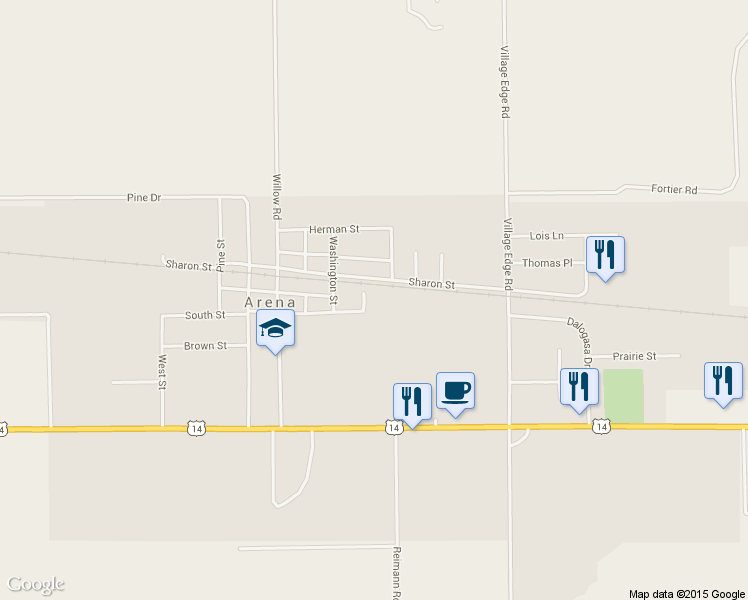 map of restaurants, bars, coffee shops, grocery stores, and more near 322 South Street in Arena