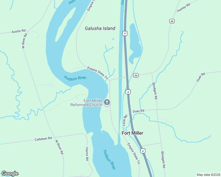 map of restaurants, bars, coffee shops, grocery stores, and more near 1268 Fort Miller Road in Fort Edward