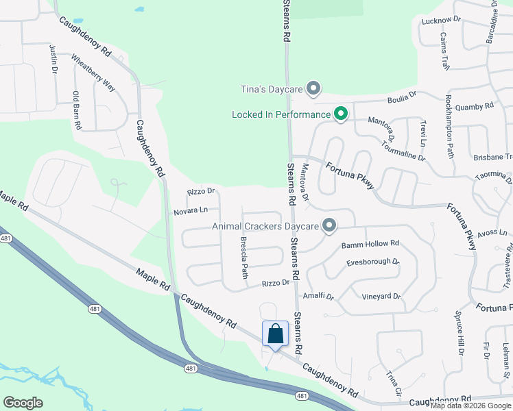 map of restaurants, bars, coffee shops, grocery stores, and more near 8180 Toscano Drive in Clay