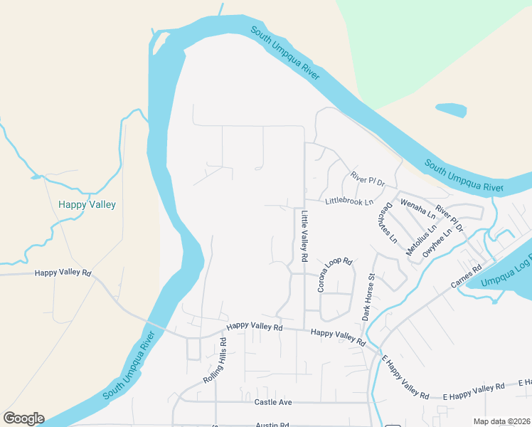 map of restaurants, bars, coffee shops, grocery stores, and more near 204 Rainbow Ridge Avenue in Roseburg