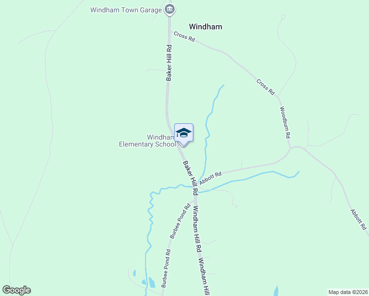 map of restaurants, bars, coffee shops, grocery stores, and more near 5940 Windham Hill Road in Windham