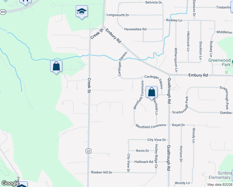 map of restaurants, bars, coffee shops, grocery stores, and more near 95 Creek Hill Lane in Rochester