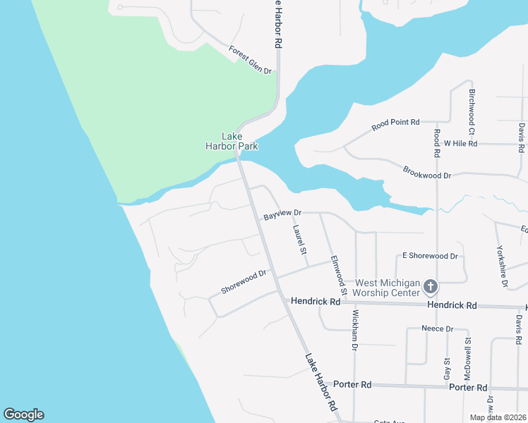 map of restaurants, bars, coffee shops, grocery stores, and more near 4828 Lake Harbor Road in Norton Shores