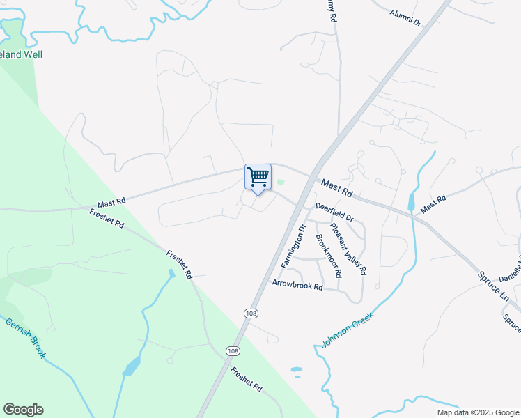 map of restaurants, bars, coffee shops, grocery stores, and more near 30 Grapevine Drive in Dover
