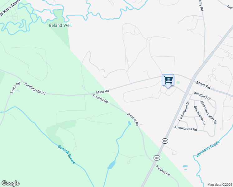 map of restaurants, bars, coffee shops, grocery stores, and more near 346 Mast Road in Dover