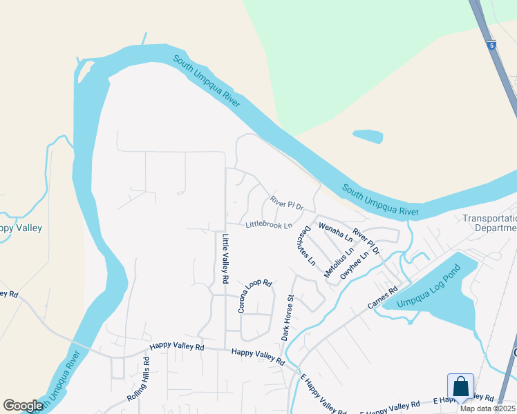 map of restaurants, bars, coffee shops, grocery stores, and more near 155 Jessica Lynn Lane in Roseburg