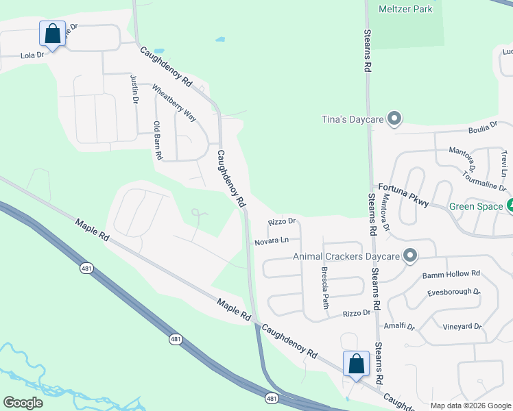 map of restaurants, bars, coffee shops, grocery stores, and more near 8198 Caughdenoy Rd in Clay