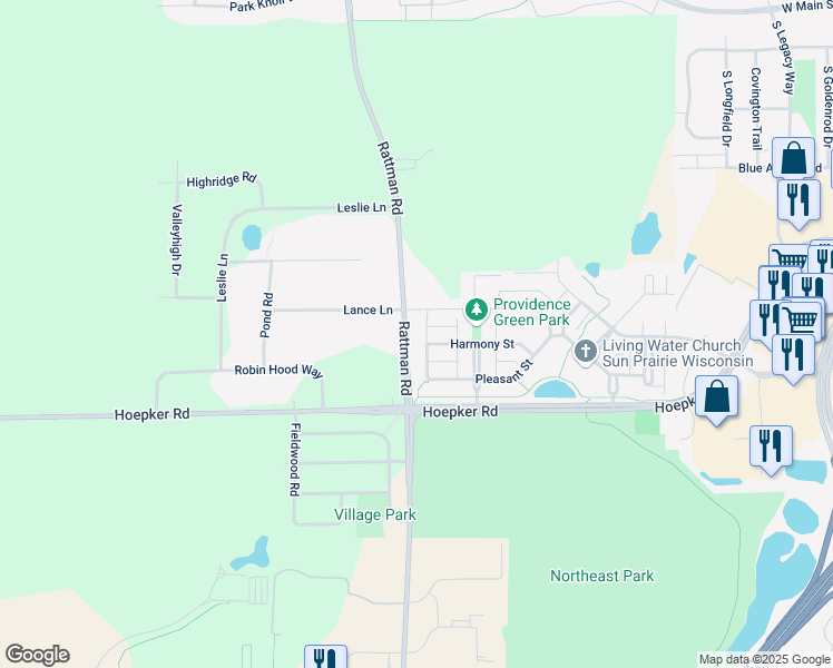 map of restaurants, bars, coffee shops, grocery stores, and more near 1164 Fairhaven Road in Madison