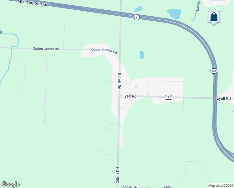 map of restaurants, bars, coffee shops, grocery stores, and more near 533 Gillett Road in Spencerport