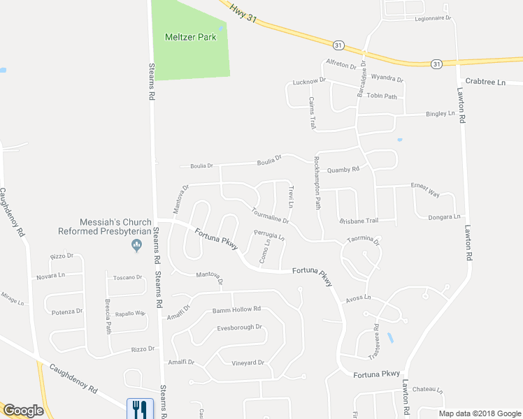 map of restaurants, bars, coffee shops, grocery stores, and more near 5408 Tourmaline Drive in Clay