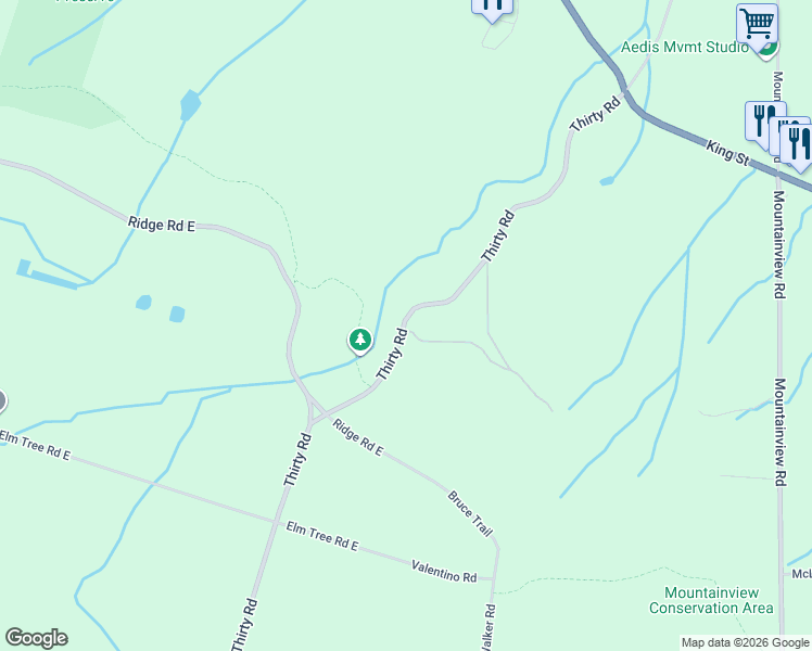 map of restaurants, bars, coffee shops, grocery stores, and more near 4371 Thirty Road in Lincoln