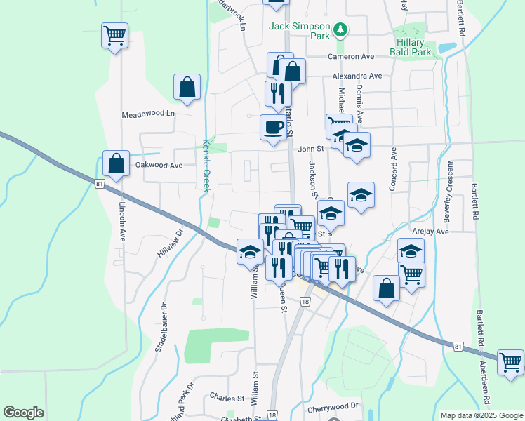 map of restaurants, bars, coffee shops, grocery stores, and more near 5029 Serena Drive in Lincoln