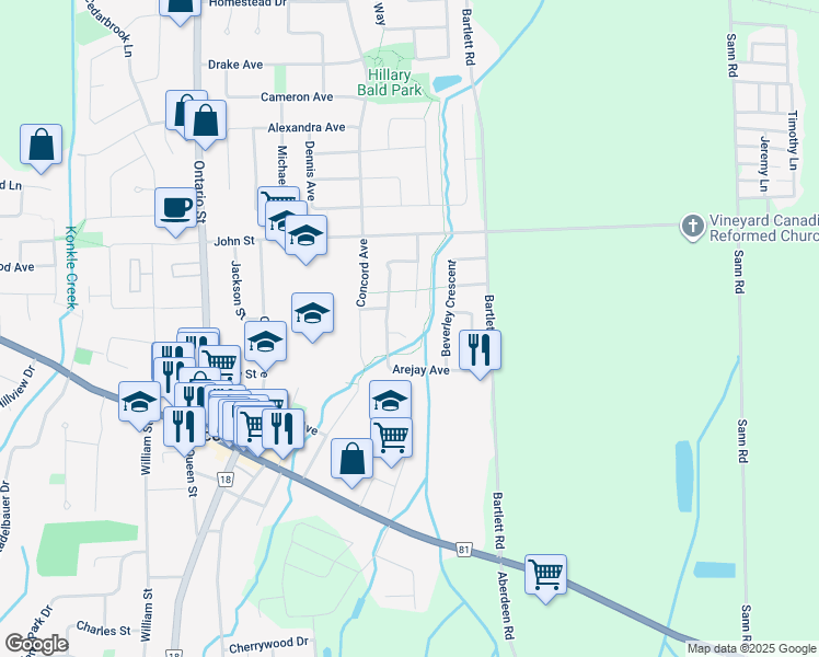 map of restaurants, bars, coffee shops, grocery stores, and more near 4321 Carlton Court in Lincoln