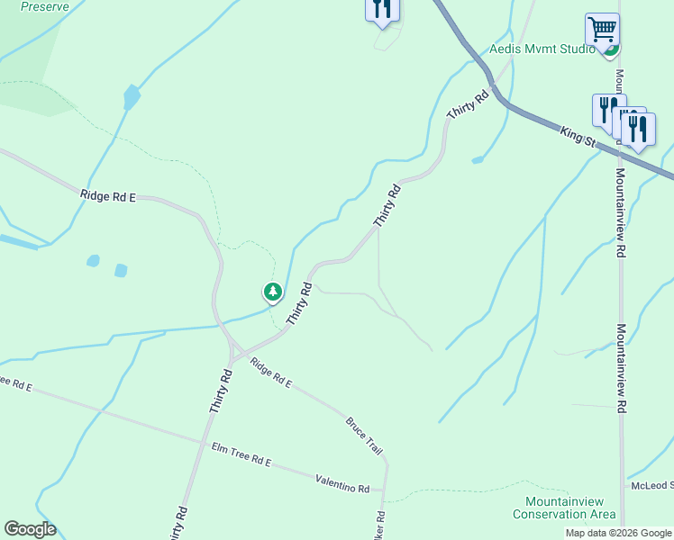 map of restaurants, bars, coffee shops, grocery stores, and more near 4373 Thirty Road in Lincoln