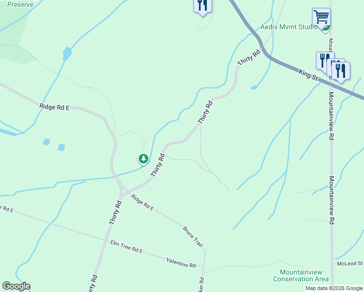 map of restaurants, bars, coffee shops, grocery stores, and more near 4373 Thirty Road in Lincoln