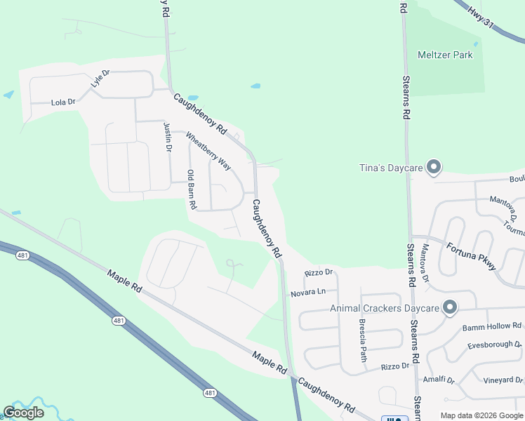 map of restaurants, bars, coffee shops, grocery stores, and more near 8216 Caughdenoy Road in Clay