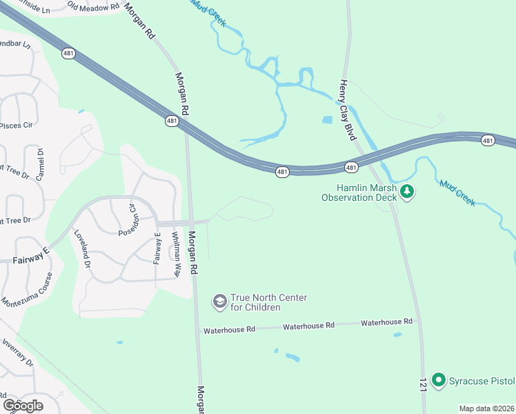 map of restaurants, bars, coffee shops, grocery stores, and more near 4471 Millstream Drive in Clay