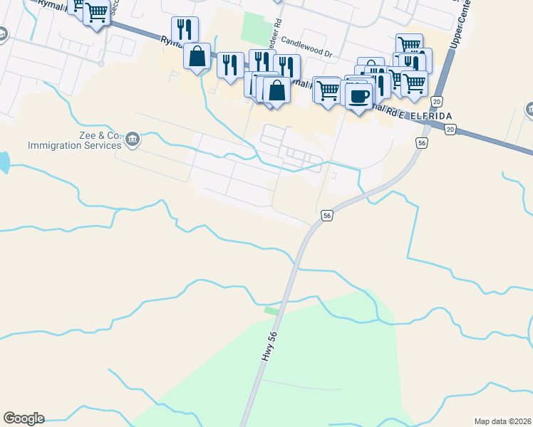 map of restaurants, bars, coffee shops, grocery stores, and more near 412 Dalgleish Trail in Hamilton