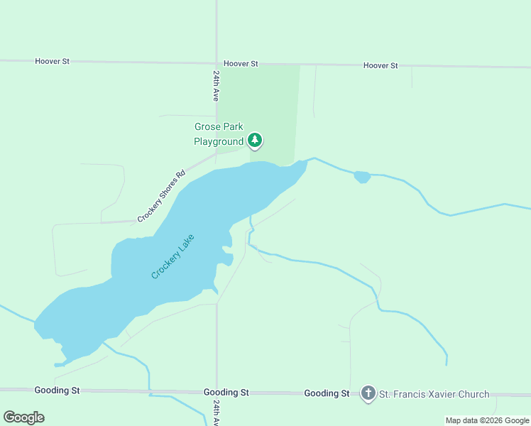 map of restaurants, bars, coffee shops, grocery stores, and more near 2165 Van Dyke Street in Conklin