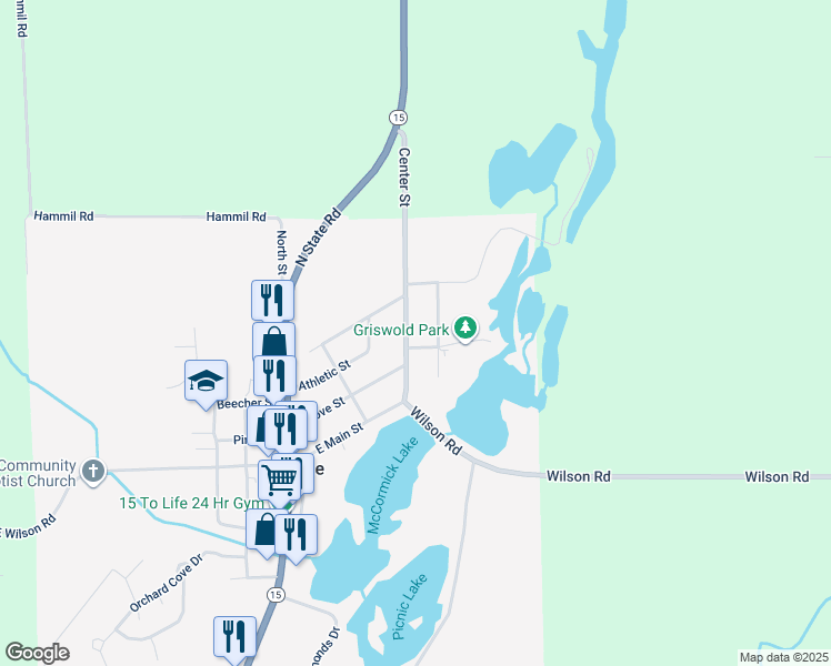map of restaurants, bars, coffee shops, grocery stores, and more near 212 Center Street in Otisville
