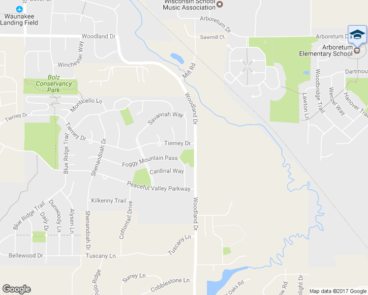 map of restaurants, bars, coffee shops, grocery stores, and more near 1905 Tierney Drive in Waunakee