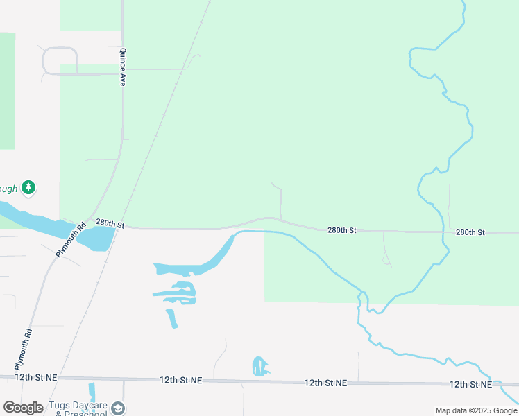 map of restaurants, bars, coffee shops, grocery stores, and more near 17736 280th Street in Mason City