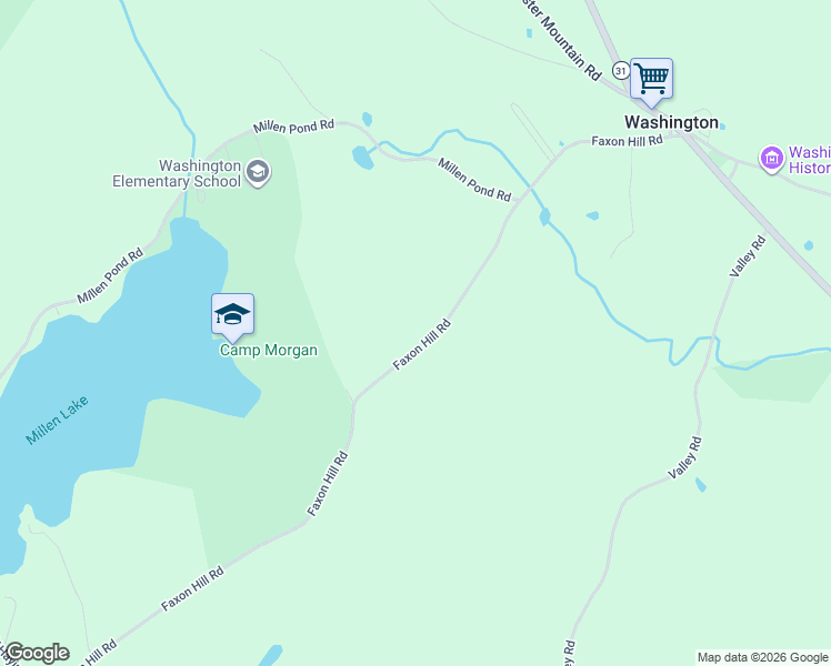 map of restaurants, bars, coffee shops, grocery stores, and more near 299-545 Faxon Hill Road in Washington