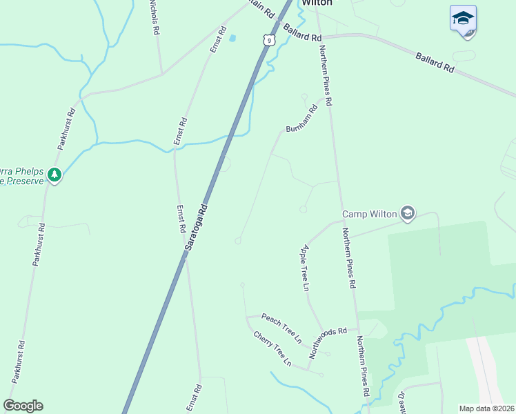 map of restaurants, bars, coffee shops, grocery stores, and more near 35 Burnham Road in Gansevoort