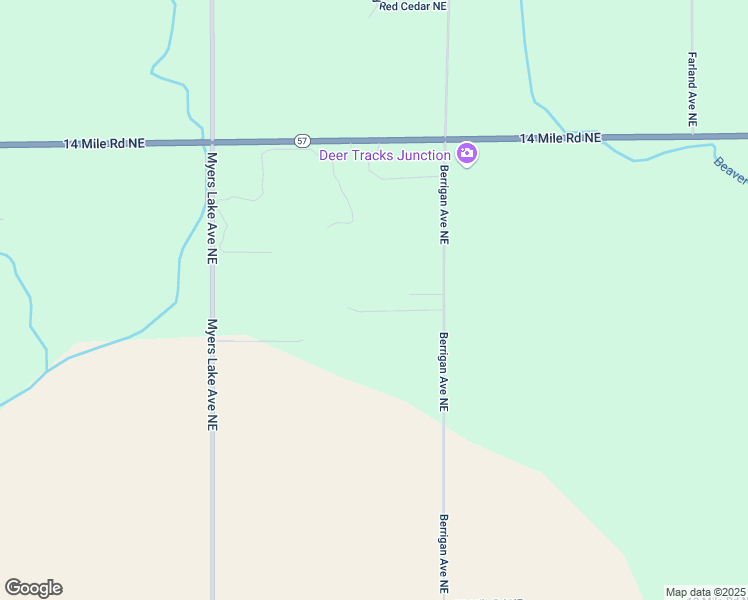 map of restaurants, bars, coffee shops, grocery stores, and more near 11383 Berrigan Avenue Northeast in Rockford