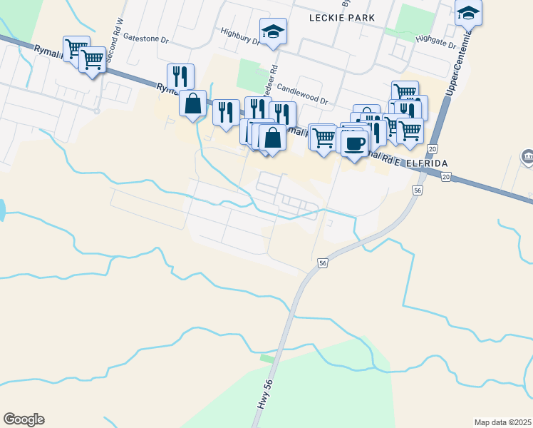 map of restaurants, bars, coffee shops, grocery stores, and more near 10 Bethune Avenue in Hamilton
