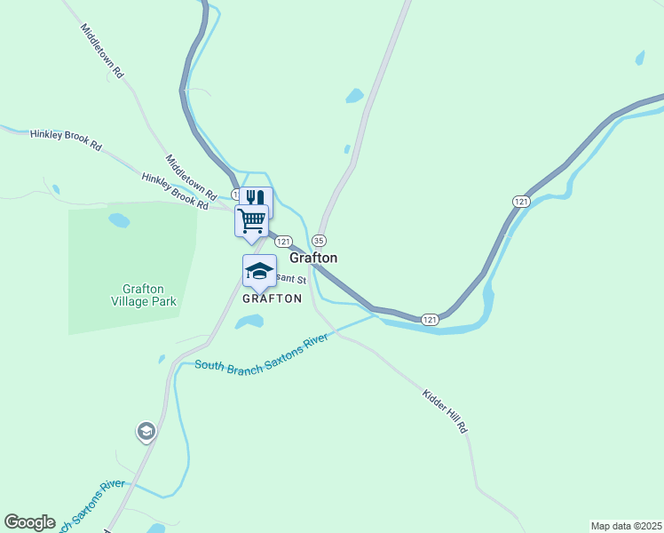 map of restaurants, bars, coffee shops, grocery stores, and more near in Grafton