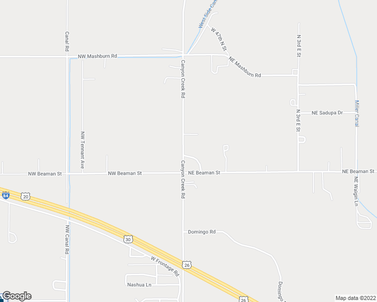 map of restaurants, bars, coffee shops, grocery stores, and more near 4114 Canyon Creek Road in Mountain Home