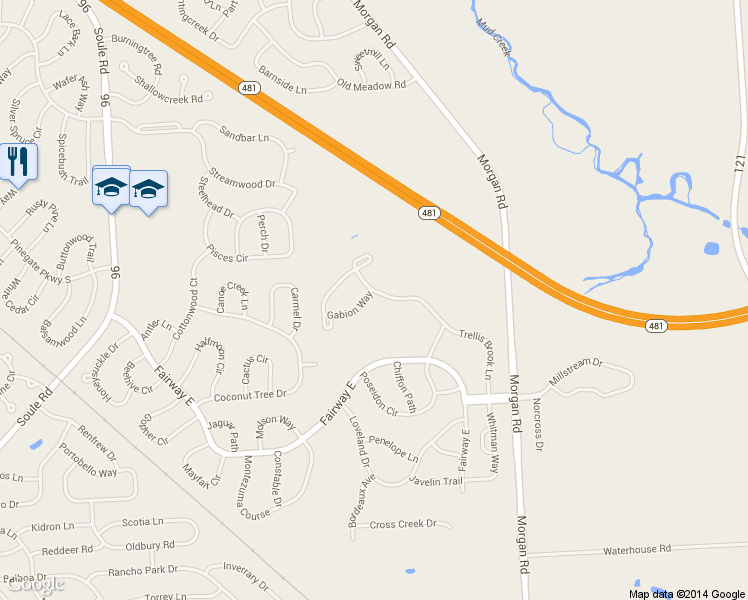 map of restaurants, bars, coffee shops, grocery stores, and more near 8261 Gabion Way in Liverpool