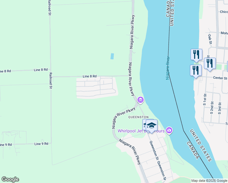 map of restaurants, bars, coffee shops, grocery stores, and more near 1501 Line 8 Road in Niagara-on-the-Lake
