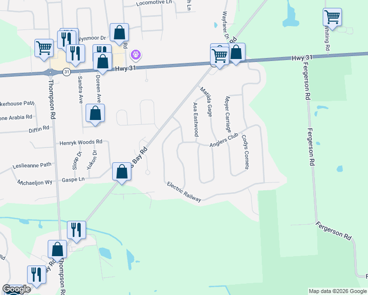 map of restaurants, bars, coffee shops, grocery stores, and more near 6283 Addison Loomis in Cicero