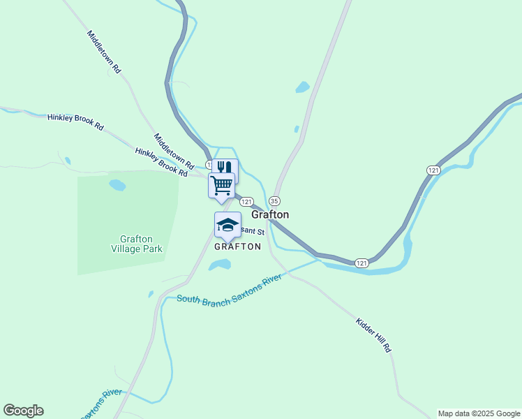 map of restaurants, bars, coffee shops, grocery stores, and more near 205 Main Street in Chester
