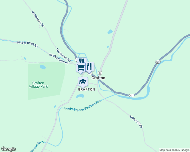 map of restaurants, bars, coffee shops, grocery stores, and more near 205 Main Street in Chester
