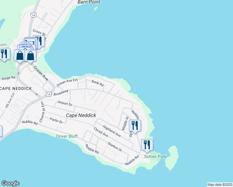 map of restaurants, bars, coffee shops, grocery stores, and more near 170 Fort Hill Avenue in York