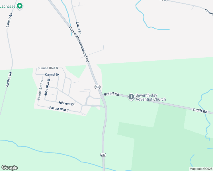 map of restaurants, bars, coffee shops, grocery stores, and more near 6764 Sutliff Road in Rome