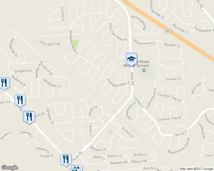 map of restaurants, bars, coffee shops, grocery stores, and more near 8330 White Cedar Circle in Liverpool
