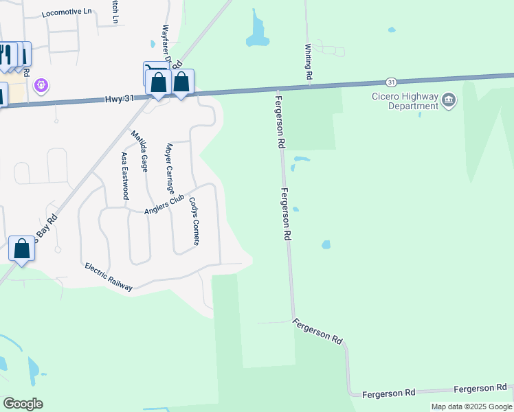 map of restaurants, bars, coffee shops, grocery stores, and more near 8753 Fergerson Road in Cicero