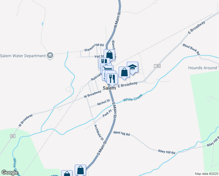 map of restaurants, bars, coffee shops, grocery stores, and more near in Salem